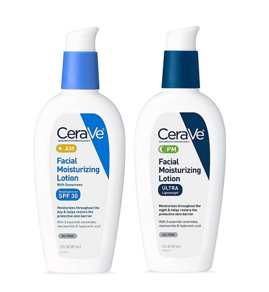 CeraVe Facial Moisturizing Lotion AM + PM Bundle Set